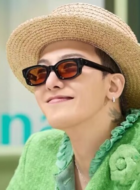 GD权志龙同款浅色墨镜男款韩版痞帅潮流复古米钉箭头方形太阳眼镜