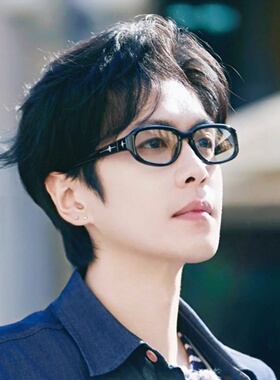 男士黑框近视眼镜架韩版方框高级感纯欲平光镜女可配度数大脸显瘦