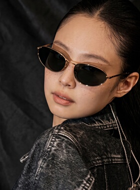 韩版复古金属猫眼墨镜JENNIE同款偏光太阳眼镜高级时髦ins同款酷