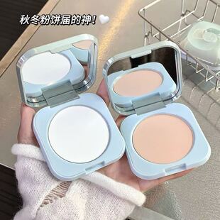 kobeleen焕颜轻盈定妆粉饼女遮瑕防水防汗不易脱妆干湿两用蜜散粉