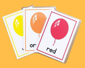 color颜色认知闪卡婴儿彩色卡儿童英语单词卡片语言启蒙教学用具