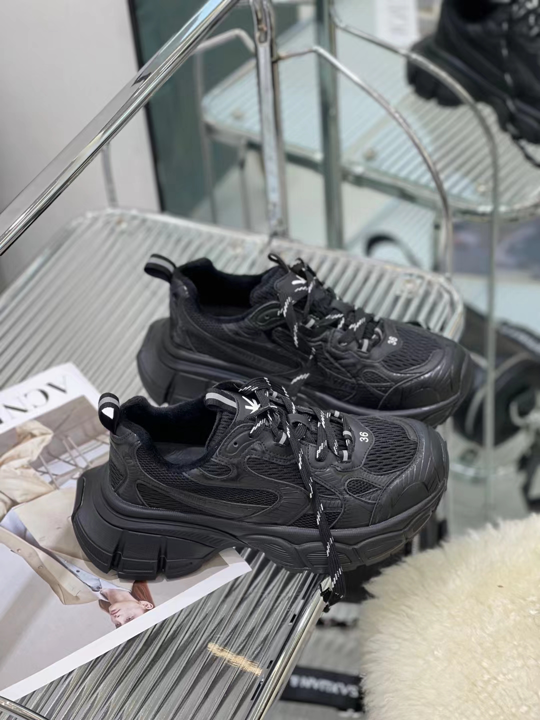 断码特惠魔都世家modern厚底真皮牛皮女鞋2025春季加绒百搭休闲鞋