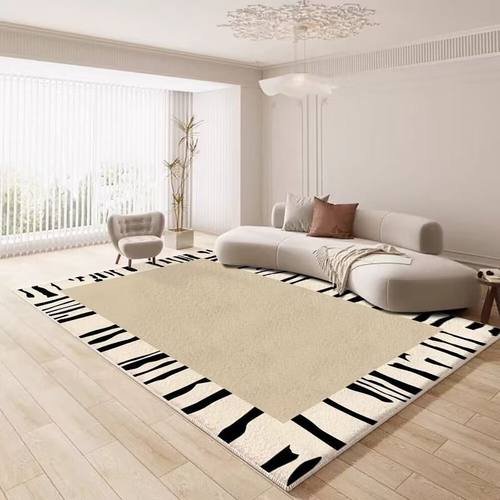 法式仿羊绒地毯耐脏奶油风客厅地毯高级感书房北欧沙发卧室地毯垫