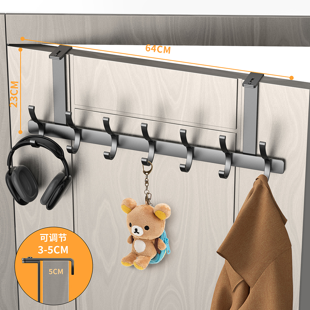 门后挂钩门后置物架门后挂衣架