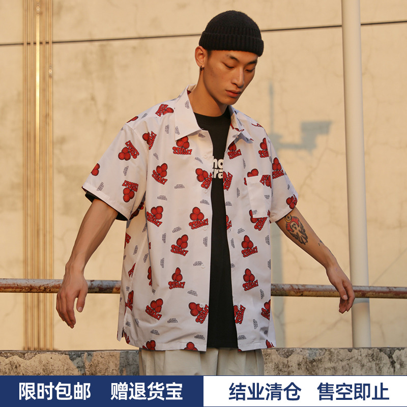 WHOSETRAP23SS荔枝印花短袖衬衫