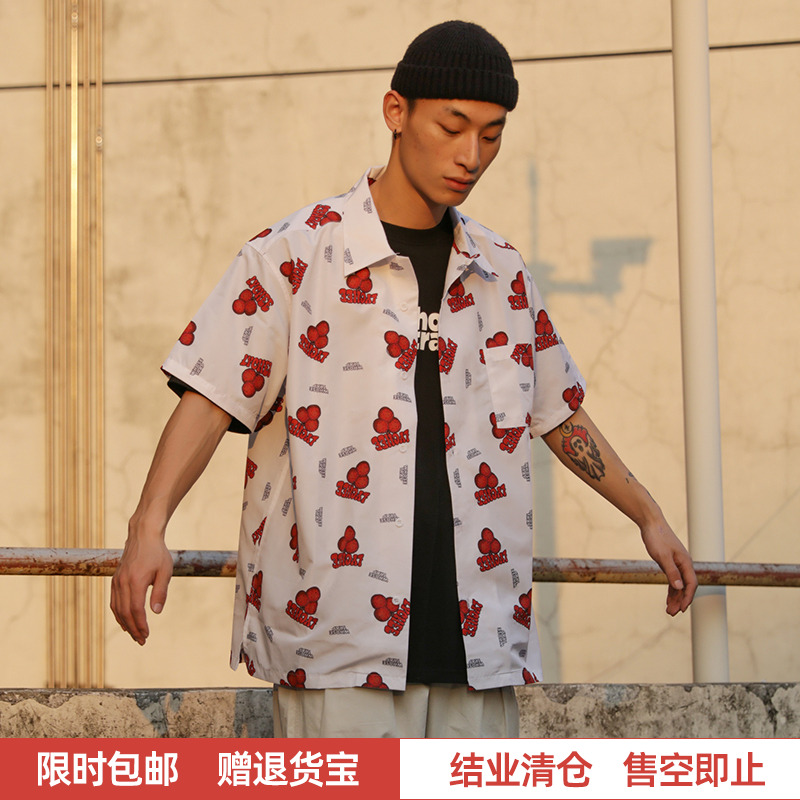 WHOSETRAP23SS荔枝印花短袖衬衫