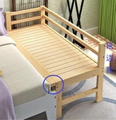 定做实木儿童床带护栏加宽床单人床拼床边床松木床架拼接床加宽床