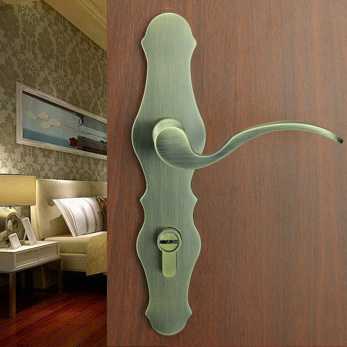 hongying鸿瀛青古铜门锁 仿古房门锁 简欧大门锁 田园卧室内门锁