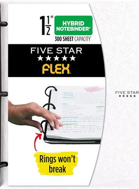 MEAD美德FIVE STAR美式1.5英寸三孔活页夹29.2X28.5cm