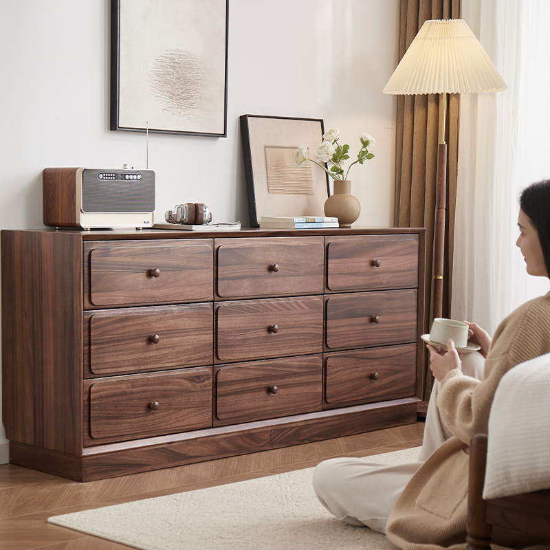 实木抽屉柜卧室收纳柜