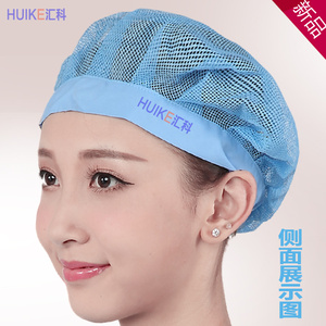 网帽子女细网眼透气帽宽边打褶网帽护发防尘防头屑帽食品厂卫生帽