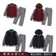 北大培文校服套装 纯棉棒球服男女童枣红色运动服 晋中小学生春秋季