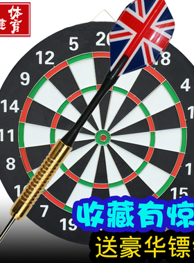 飞标盘飞镖盘套装 专业12/15/17/18寸成人比赛双面针式飞镖靶家用