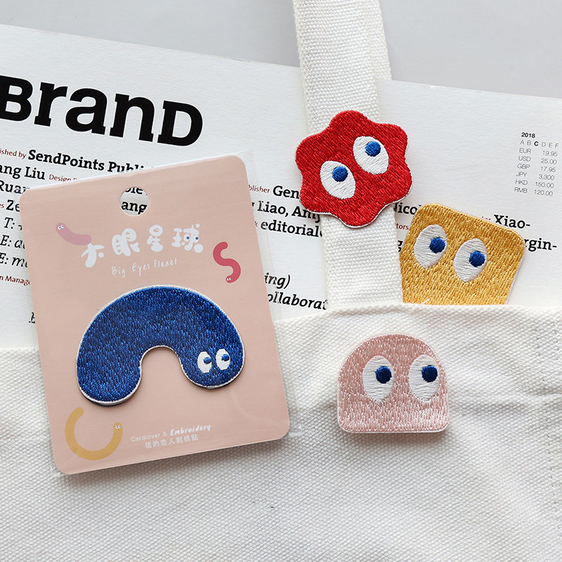 表情星球刺绣贴衣服书包自粘胶布贴手机壳ipad手账本diy装饰贴纸