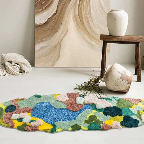 毯仓创意卧室地毯床前地垫阳台垫