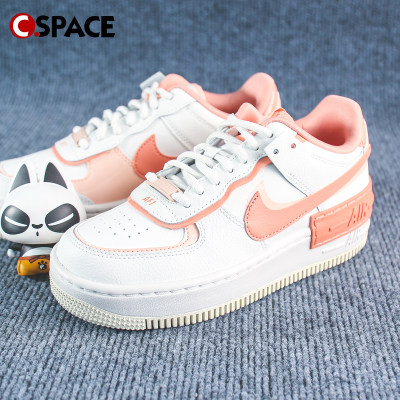 Cspace Nike Air Force 1 AF1马卡龙 白粉 休闲板鞋 CJ1641-101