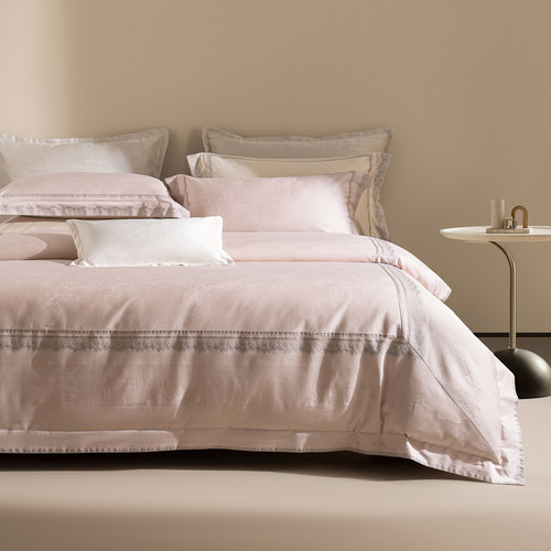 140支进口埃及长绒棉提花四件套纯全棉轻奢床单高端套件床上用品