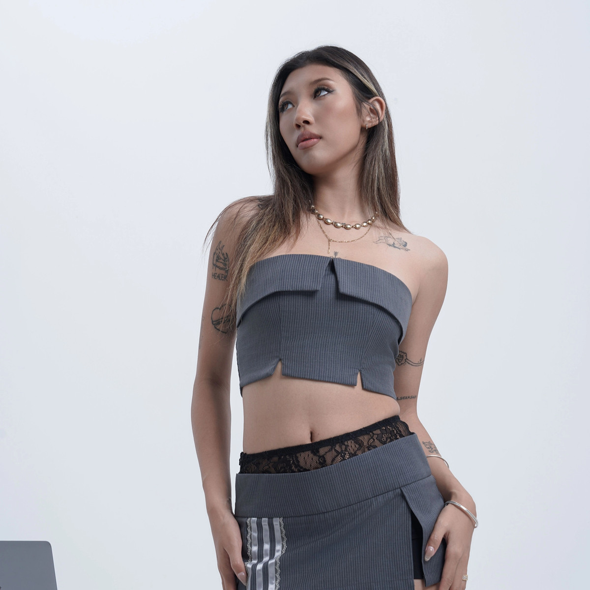 IAMYOYO siren的v角西装抹胸背心两穿 office办公室海妖heels辣妹,女装/女士精品,背心吊带,淘宝优惠券,粉丝福利购,淘宝优惠卷