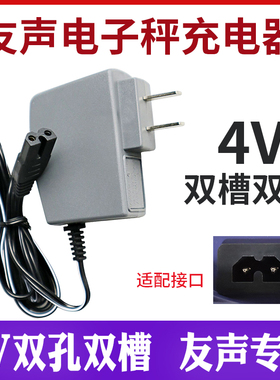 上海友声电子秤台桌秤BH BT BS充电器4V6V电源线双孔双槽单槽配件
