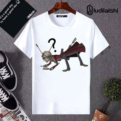 搞怪有趣第五人格圆领短袖T恤搞笑Emoji表情周边卢关学生社恐衣服