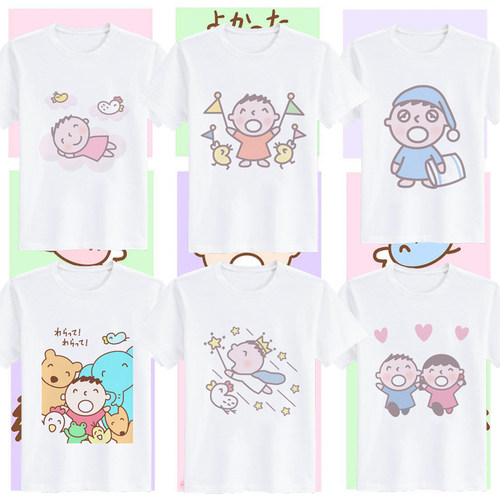 可爱男孩Minna No Tabo大口仔 大宝日系卡通短袖t恤衫学生上衣服