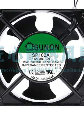 SP102A-1123MBT.GN Sunon建准 AC交流散热风扇 115VAC 15.0W