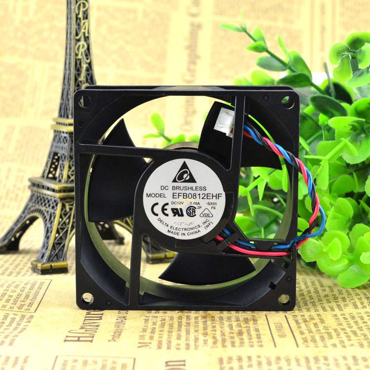 台达 8cm 8032 EFB0812EHF 12V 0.68A 双滚珠 服务器 散热风扇图片