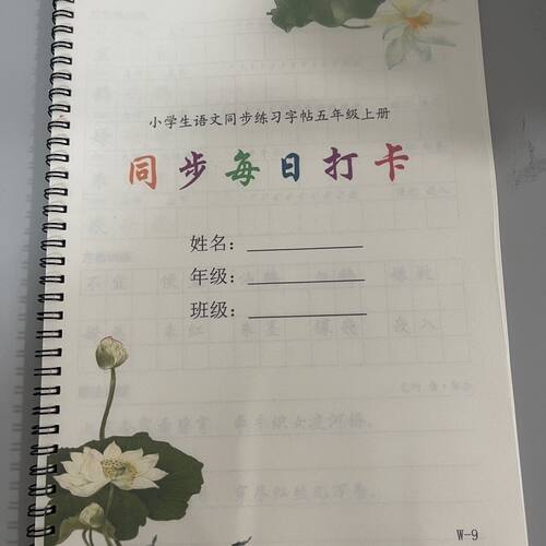 新版小学一二三四五六年级上下册同步生字组词横线硬笔书法练字帖