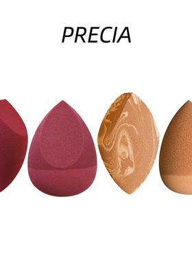 PRECIA细腻不吃粉酒红涂层硅胶美妆蛋超软打底粉扑化妆海绵抗菌