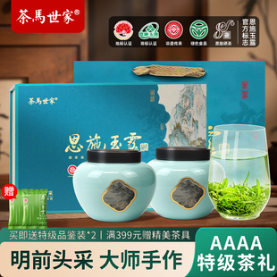 恩施玉露明前特级春茶2025新茶蒸青绿茶茶叶礼盒装商务送礼送长辈