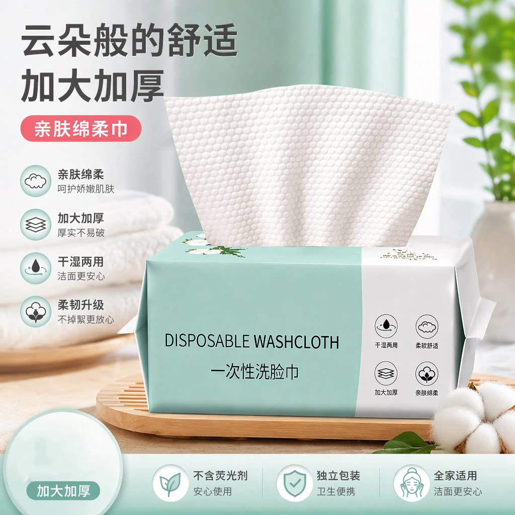 一次性洗脸巾加厚抽取式洗脸巾干湿两用柔软纸擦脸婴幼儿面巾