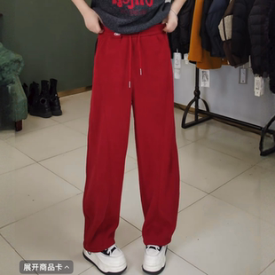 弯刀休闲裤 合肥欢欢 保暖加绒卫裤 宽松百搭韩版 女25766 暖阳裤