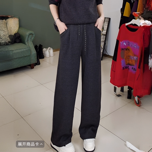 百搭显瘦宽松直筒加厚加绒休闲裤 冬季 女25726 舒适派 合肥欢欢