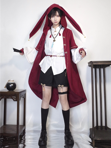 现货是只猫原创设计新中式中华风王子系基佬装短裤lolita中华兔