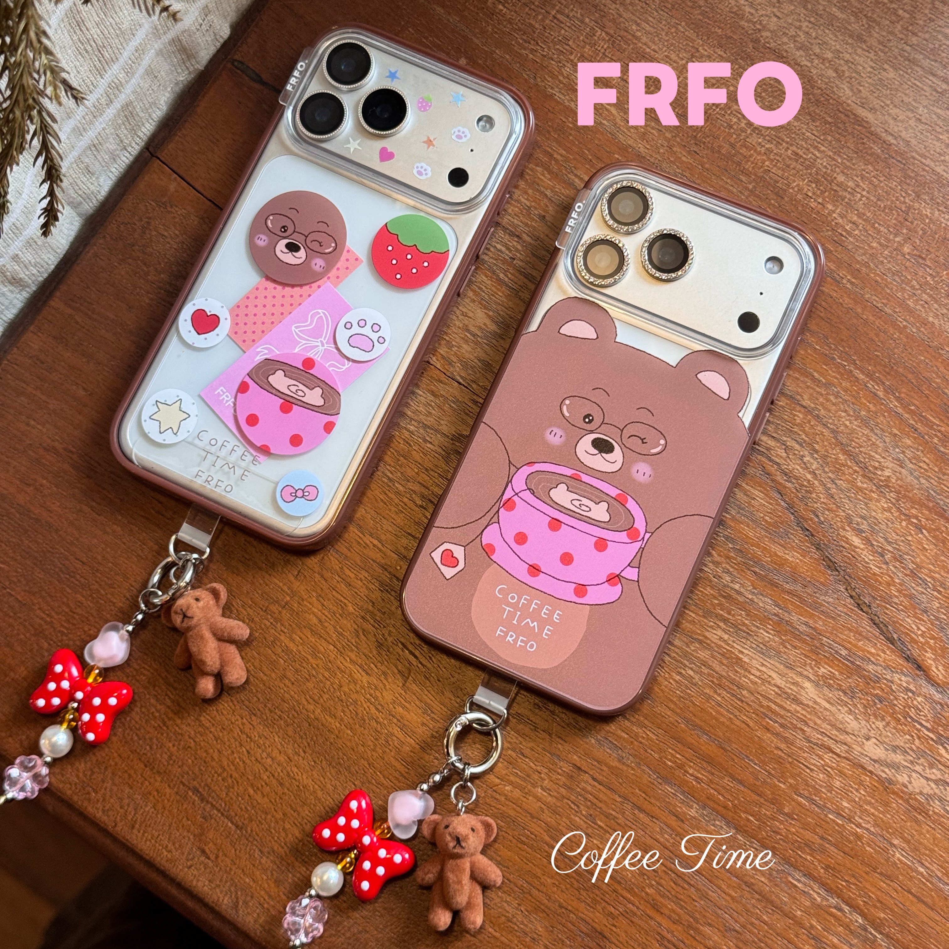 苍兰森林 咖啡熊贝贝壳韩国ins风亚克力手机壳适用苹果iPhon
