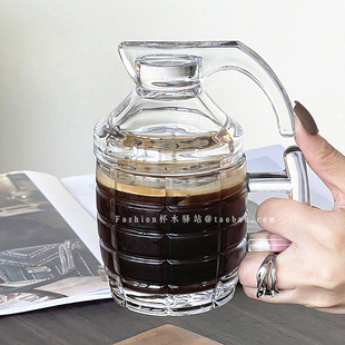 创意搞怪个性手榴弹造型玻璃喝水杯带盖带手柄冷饮杯鸡尾酒杯