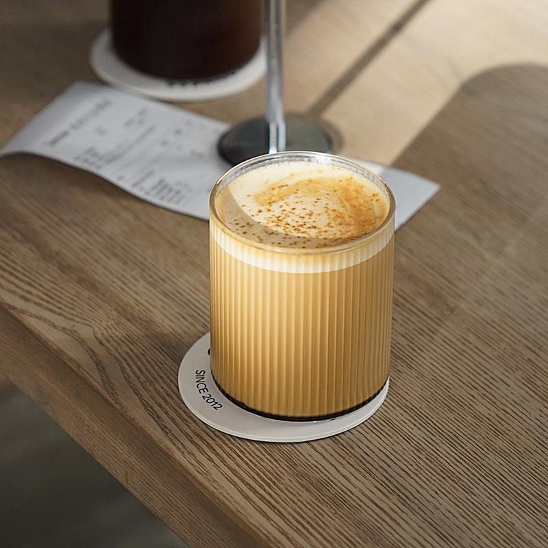 咖啡竖条纹耐热咖啡牛奶杯网红