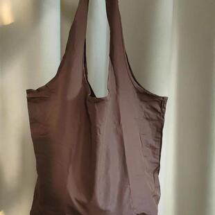 出口日本原单好货 环保超市购物袋单肩包 轻便可折叠咖啡色背心式