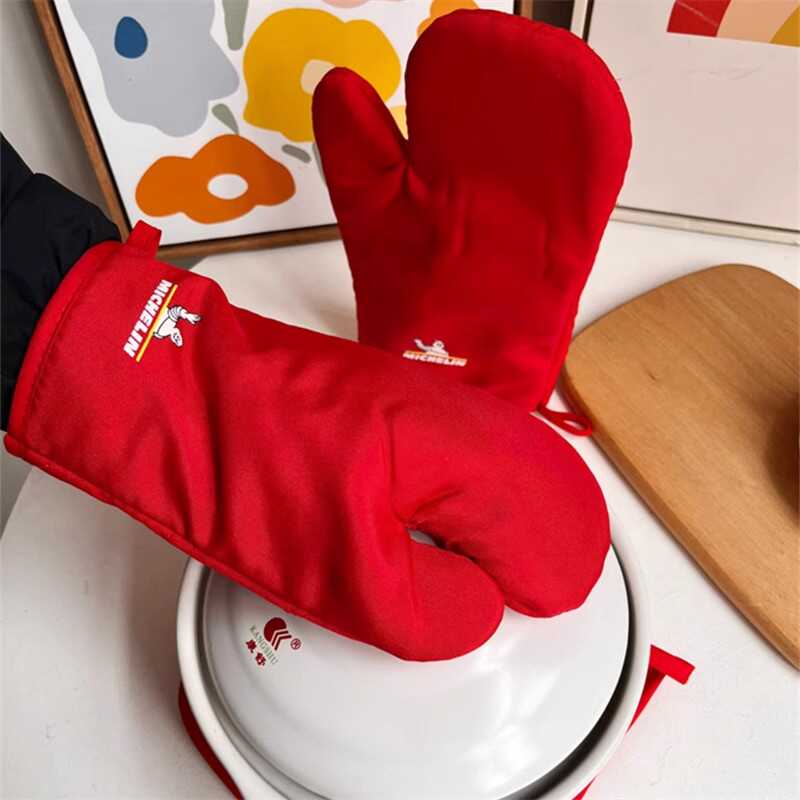 米其林推荐微波炉红色烘焙布套