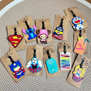 日系动漫 美少女登机行李牌 海贼王箱包识别挂饰卡通PVC小吊牌