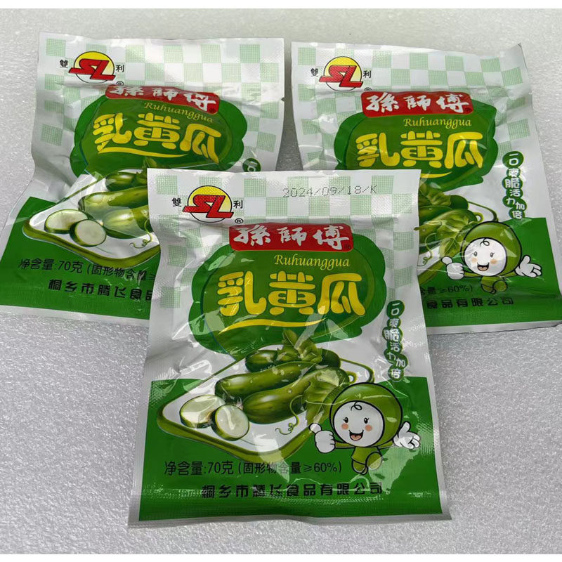 桐乡双利孙师傅乳黄瓜 70克袋装下饭菜农家酱菜酱黄瓜开胃菜佐餐