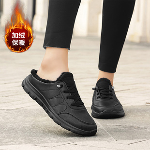 防水防滑妈妈包头半拖鞋 加绒保暖老人棉拖鞋 女2025新款 老北京棉鞋