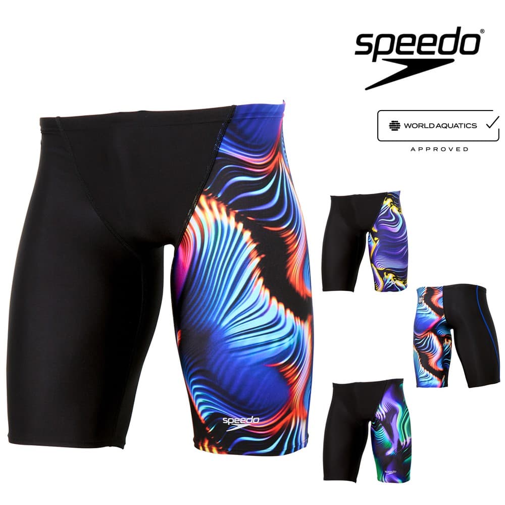 日本代购Speedo速比涛25年新款竞赛游泳裤男专业运动竞技五分泳裤