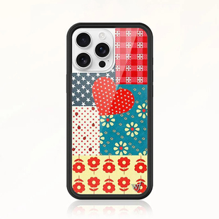 13ProMax Wildflow野花壳wf壳联名碎布花田Flower 15pro plus17欧美 Patch壳适用苹果16promax