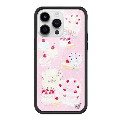 WF壳wild联名樱桃甜蛋糕用iPhone15/14/13ProMax苹果16Pro壳欧美时尚性感纹路12个性艺术创意防摔保护17/18
