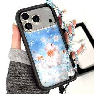 Wildflow联名下雪猫咪四叶草星星绿色格子水果适用iPhone17/16/15/14ProMax苹果13Pro壳创意时尚防摔保护套17