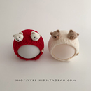 婴儿帽子秋冬季 保暖加厚针织毛线帽男女宝宝小月龄可爱卡通护耳帽