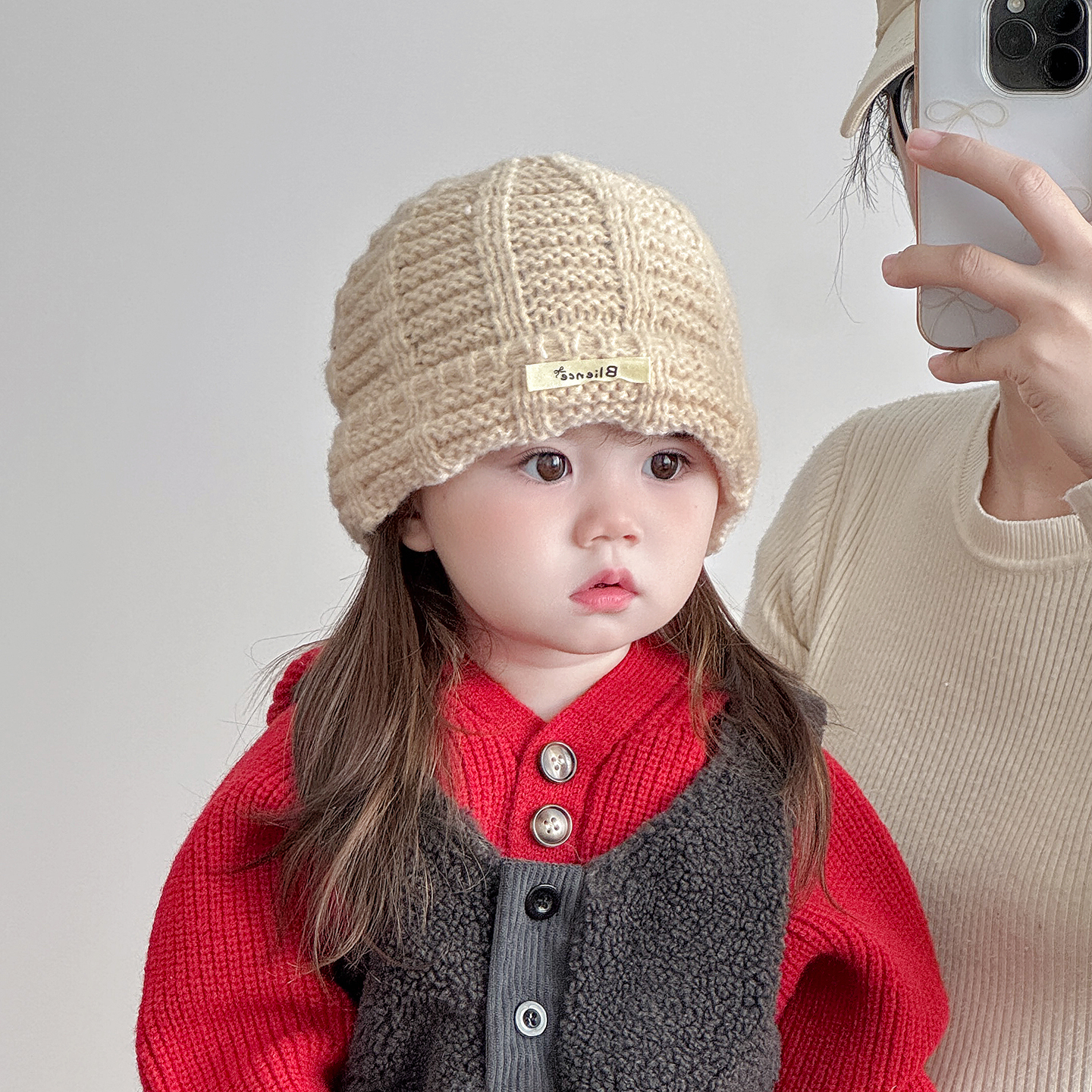 韩版简约儿童帽子秋冬季保暖加厚针织套头帽男女宝宝防风毛线帽潮
