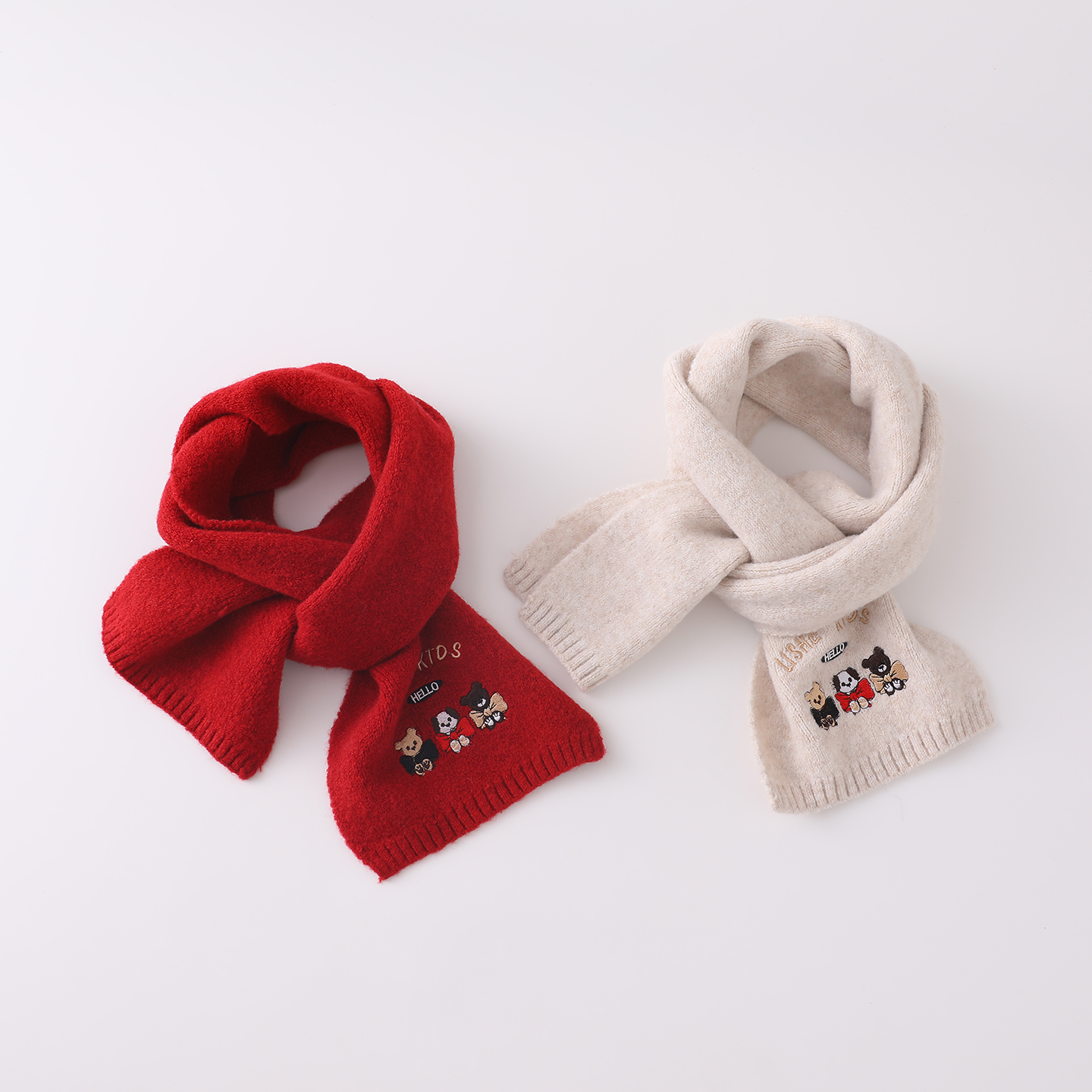 儿童围巾秋冬季保暖防风围脖可爱男女宝宝加厚针织毛线防寒护脖潮