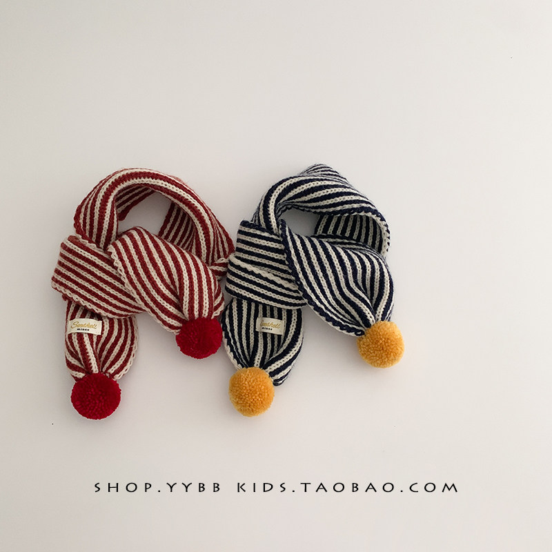 儿童围巾秋冬季保暖韩版条纹防风围脖男女宝宝出游针织毛线护脖潮,童装/婴儿装/亲子装,围巾,淘宝优惠券,粉丝福利购,淘宝优惠卷